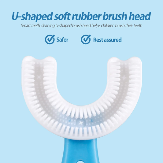 360 Degree U-Shaped Baby Toothbrush | Ultrasonic Teeth Whitening | Child Toothbrush Teethers Baby