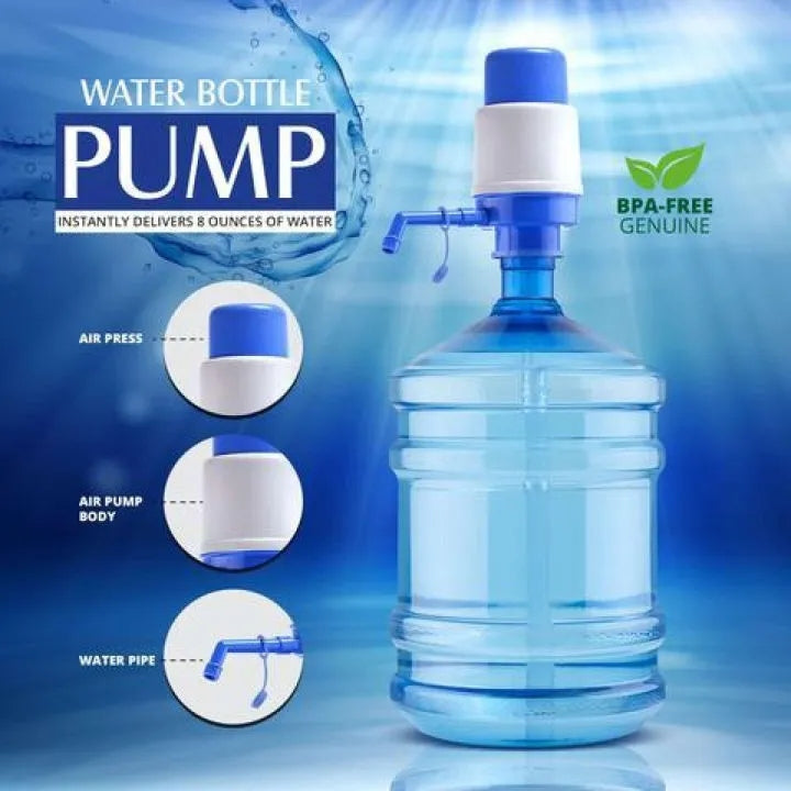 Manual Water Pump for 19 Liter Cans – Large Bottle Water Pump Dispenser – Hand Press Water Tap for 5-Gallon Jugs – BPA-Free Portable Drinking Water Pump – Easy-to-Use Home & Outdoor Water Dispenser for Office, Camping, and Emergency Use