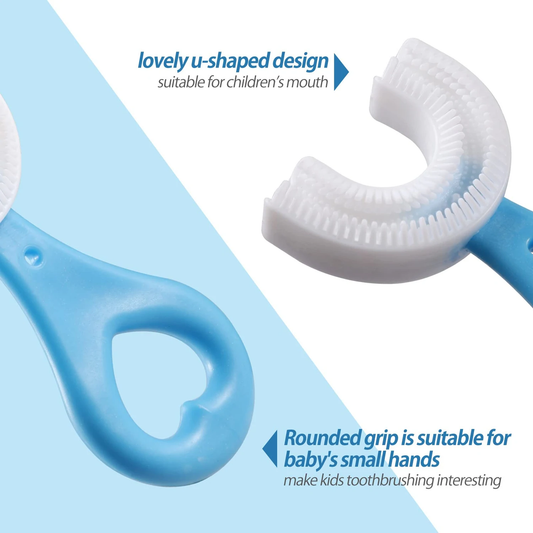 360 Degree U-Shaped Baby Toothbrush | Ultrasonic Teeth Whitening | Child Toothbrush Teethers Baby